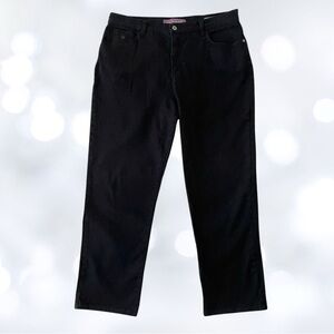 Gloria Vanderbilt Black Amanda Rhinestone Denim Jeans - Size 16 Short